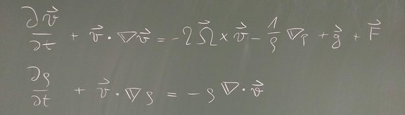 Equations on a blackboard